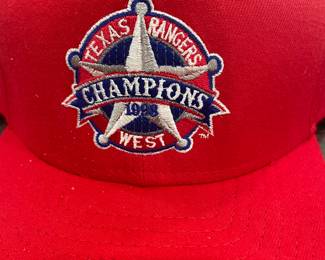 Texas Rangers new era size 7 1/8 champions 1998 W.