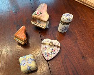Limoges hand painted pill boxes