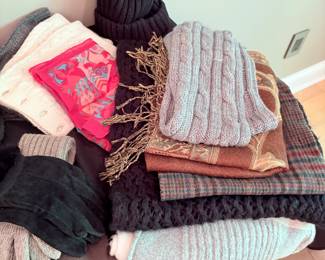 Scarves, hats and gloves
