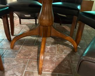 Another view of the pedestal base to dining table