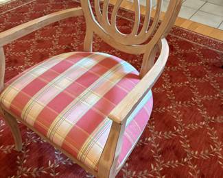 Dining armchairs (8 available) and view of the large area rug (12' x 17')