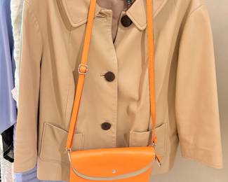 Talbots leather jacket and cross-body purse
