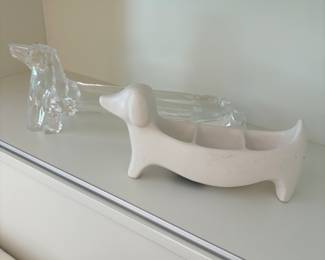 Acrylic and stoneware - Dodson dog dishes