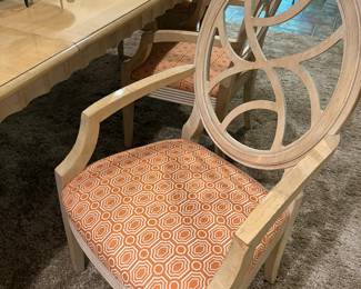 Dining armchairs - set of 6 with table