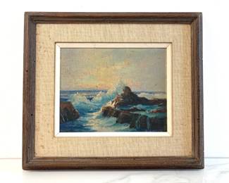 Lot 4604 Vintage J. M. Reinhard Signed Art Seascape Oil Painting