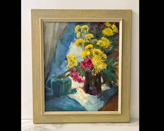 Lot 4569 Vintage Floral Still LIfe Signed Art Ethel Porter