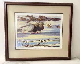Lot 4671 Michael Budden Signed Winter Light Mallards Ducks Art Print