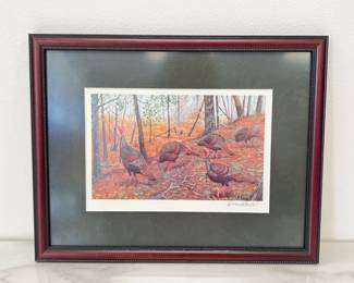 Lot 4630 Duane Raver Signed Wild Turkey Art Print