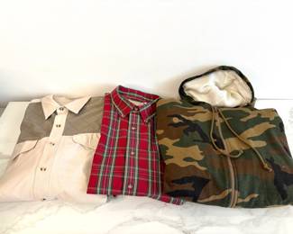 Lot 4586 Mens 2XL Cabelas Shirts King Size Camo Sweatshirt