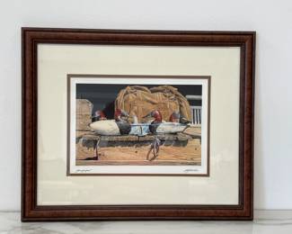 Lot 4631 Bob Timberlake Signed Four of a Kind Print Duck Decoys
