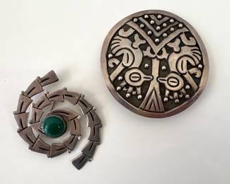 Lot 4727 Hecho en Mexico Sterling Silver Pins Brooches