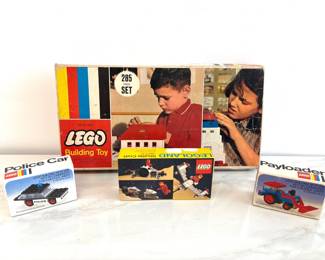 Lot 4794 Vintage LEGO Sets Building Toy 285 Police Car Payloader Shuttle Craft