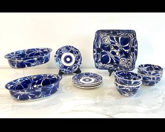 Lot 4822 Mexican Talavera Casserole Dish Bowl Plates
