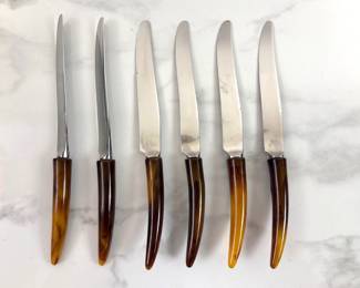 Lot 4821 Faux Antler Handled Stainless Knives
