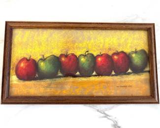 Lot 4526 An Apple A Day Pastel Painting Wall Art Bill Gramley