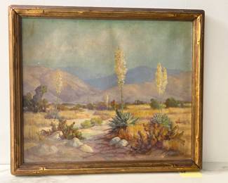 Lot 4579 Vintage Oil Landscape Art Painting Signed J.M. Reinhard