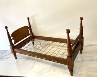 Lot 4948 Antique Doll Rope Bed