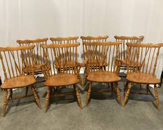 Lot 4949 Colonial Maple Dining Room Chairs