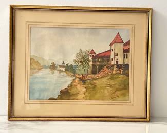 Lot 4627 Vintage Signed Watercolor Inez Getzelmann