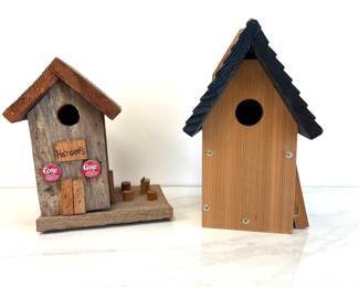 Lot 4602 Wooden Bird Houses