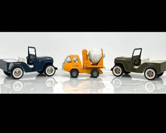 Lot 4659 Vintage Tonka USAF Jeep Army Jeep Cement Truck