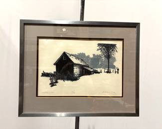 Lot 4606 Frank C. Eckmair Signed Winters Light Landscape Print