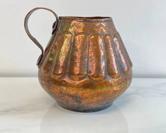 Lot 4824 Vintage Hand Hammered Copper Jug