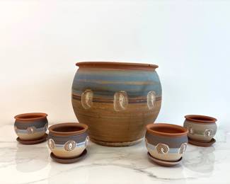 Lot 4577 Childs Pottery Hillsborough NC 14 5.25 Garden Planter Pots