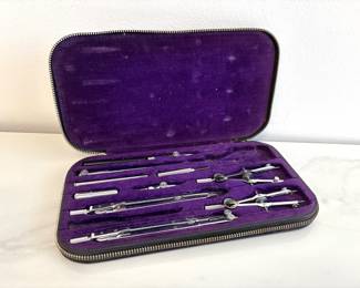 Lot 4790 Vintage Dietzgen Kromet Drafting Tool Set