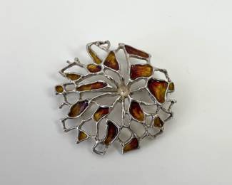 Lot 4735 Vintage David Andersen Karl Jorgen Otteren Sterling Silver Pin Brooch