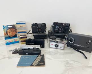 Lot 4639 Vintage Camera Equipment Konica Kodak Yashica Minox
