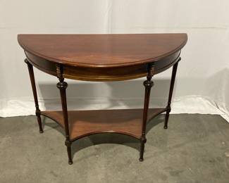 Lot 4943 Antique Mahogany Demilune Console Table