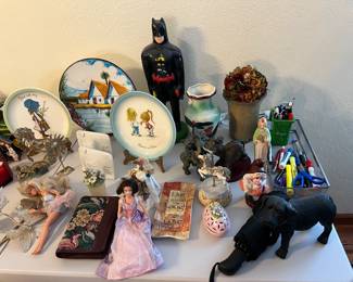 Decorative plates, toys, and dolls