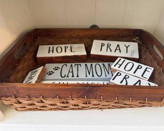 Lots of baskets throughout home 