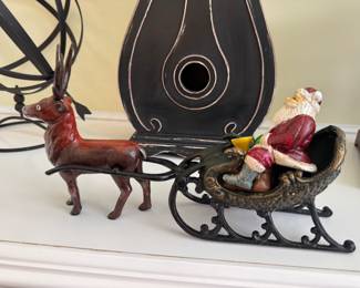 Cast iron Santa sleigh 
