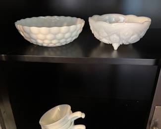 Fire king handled soup bowls 