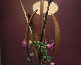 1 Awesome Majestic Tension Pole Floor Lamp with 3 UFO Glass Shades