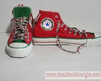 1 Conversation Chuck Taylors All Star Christmas Jungle Bell Shoes.