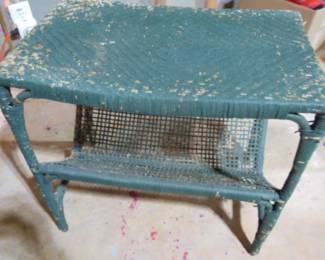 vintage wicker table