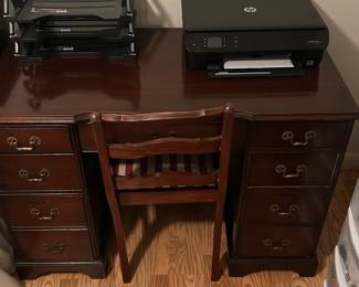 MCM Wood Desk w/ Chair