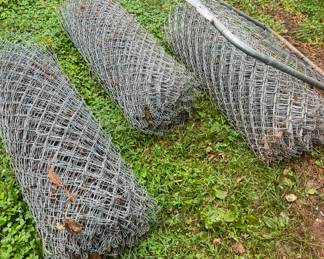 Poles and roles of fence and gate and caps all for $45.00