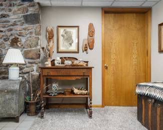 Barley Twist Side Table & other vintage Pieces.  Photo by: Ginger Snapper Photography.