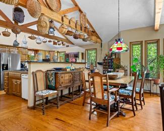 Barley Twist Buffet & a Variety of Baskets.  Photo by: Ginger Snapper Photography.