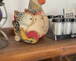 Toy wooden chick