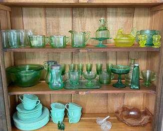 Uranium glass and oatmeal glass
