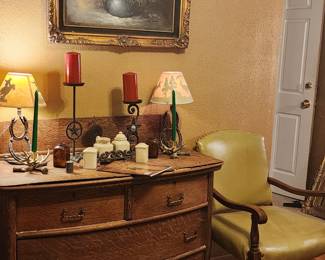 Antique dresser and western decor-furniture 