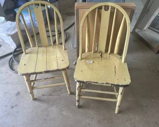 TWO YELLOW CHAIRS