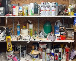 LARGE LOT OF VARIOUS PAINTS, SPRAYS, ETC