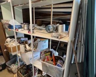 CONTENTS OF SHELF PLUMBING, HARDWARE, ETC