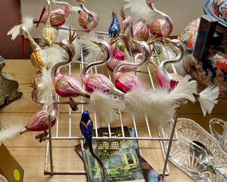 Flamingo clip on ornaments